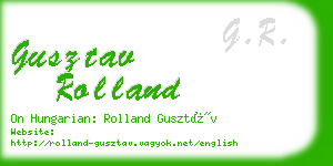 gusztav rolland business card